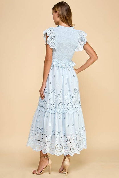 Eyelet Lace Scalloped Dress