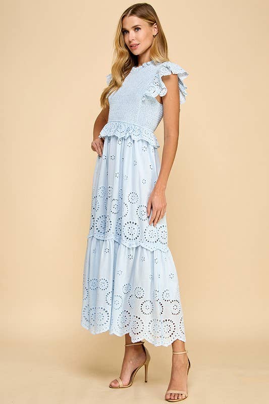 Eyelet Lace Scalloped Dress